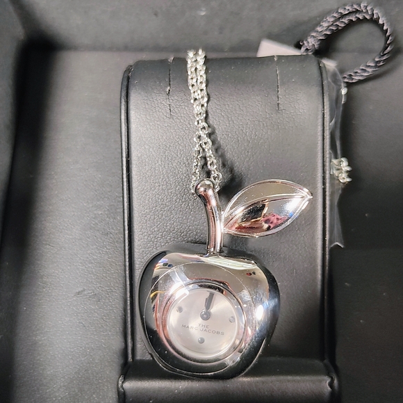 Marc Jacobs Silver Apple Pendant Watch - Picture 1 of 4